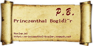 Princzenthal Boglár névjegykártya
